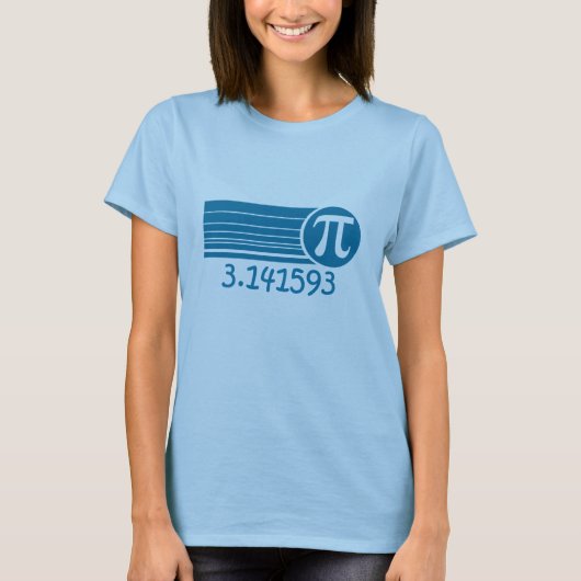 Retro Pi Symbool Pi Dag T-Shirt (Voorkant)