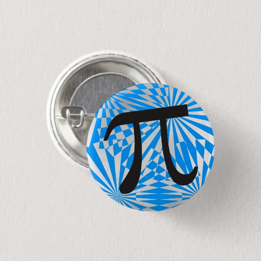 Retro Pi-symbool Ronde Button 3,2 Cm (Voorkant /achterkant)