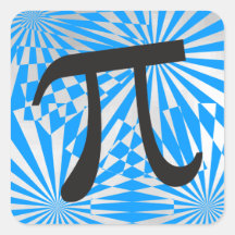 Retro Pi Symbool Stickers - Cool Pi-dag Cadeau