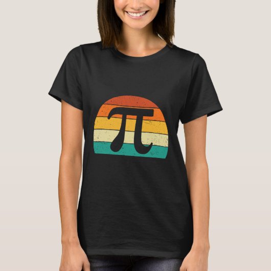 Retro Pi Symbool - Wiskunde minnaar Science Pi Day T-shirt (Voorkant)