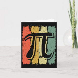 Retro Pi Wiskunde Geek wiskundige Pi Dag Kaart
