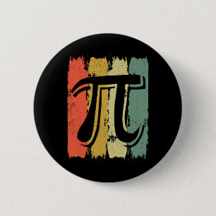 Retro  Pi Wiskunde Geek wiskundige Pi Dag Ronde Button 5,7 Cm
