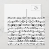 Retro Pianbladpatroon Muzieknoten Briefkaart (Voorkant / Achterkant)