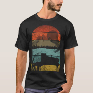 Retro pianist oude school 4 t-shirt