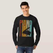 Retro Piano Cool Piano Speler T-shirt (Voorkant volledig)