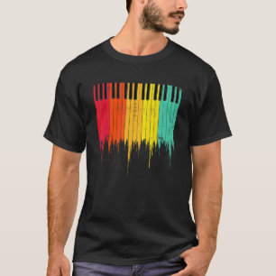 Retro Piano Keys Musician Keyboard Player Pianist T-shirt