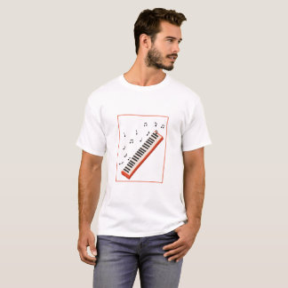 Retro-pianotoetsenbord T-shirt nieuw