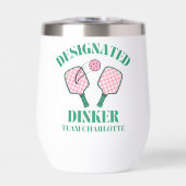 Retro Pickleball Aangewezen Dinker Verjaardag (Voorkant)