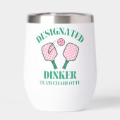 Retro Pickleball Aangewezen Dinker Verjaardag (Achterkant)