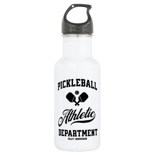 Retro Pickleball Athletic Department Custom Stainl Waterfles (Voorkant)
