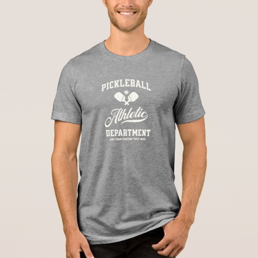 Retro Pickleball Athletic Department Custom Tri-Blend Shirt (Voorkant)