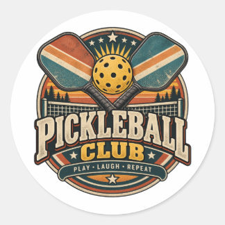 Retro Pickleball Club Ronde Sticker