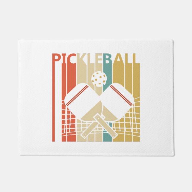  Retro Pickleball Deurmat (Voorkant)