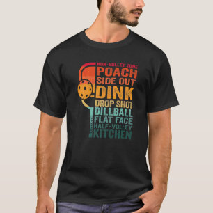 Retro Pickleball Dink Kitchen Terminologie T-shirt