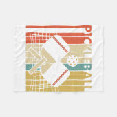  Retro Pickleball Fleece Deken (Voorkant (Horizontaal))