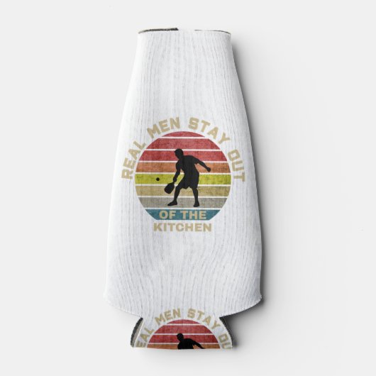 Retro Pickleball Funny Flesjeskoeler (Voorkant)