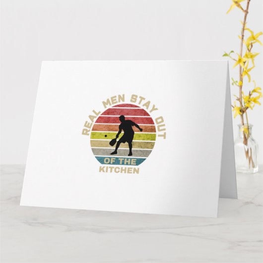  Retro Pickleball Funny Kaart (Gele Bloem)