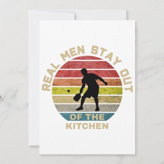 Retro Pickleball Funny Kaart (Achterkant)