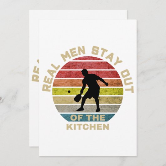 Retro Pickleball Funny Kaart (Voorkant / Achterkant)