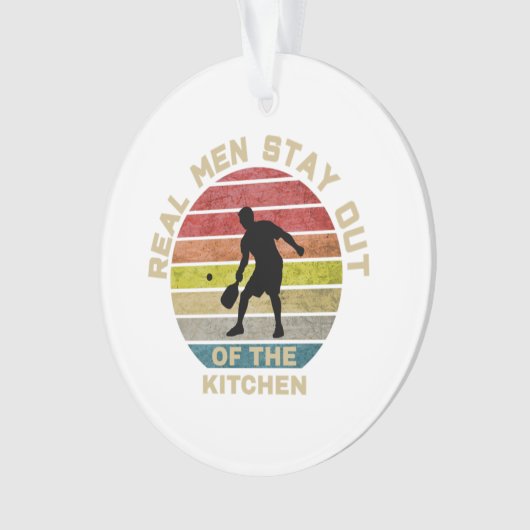 Retro Pickleball Funny Ornament (voorkant)