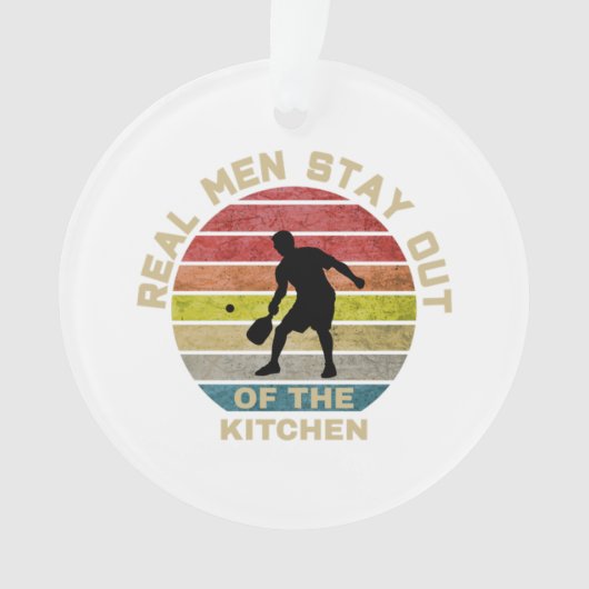 Retro Pickleball Funny Ornament (voorkant)