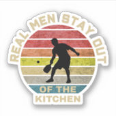 Retro Pickleball Funny Sticker (Voorkant)