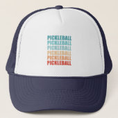 Retro Pickleball  Gift Trucker Pet (Voorkant)