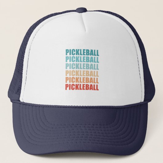 Retro Pickleball  Gift Trucker Pet (Voorkant)