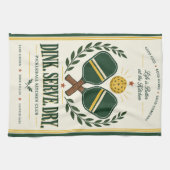 Retro Pickleball Keukenhanddoek (Horizontaal)
