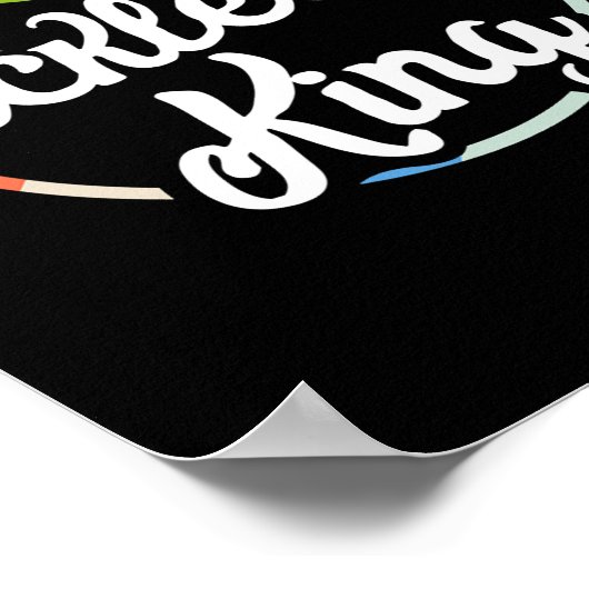 Retro Pickleball King Pickle Ball Player Poster (Hoek)