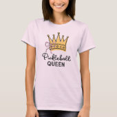 Retro Pickleball Koningin Roze Monogram Dames T-shirt (Voorkant)