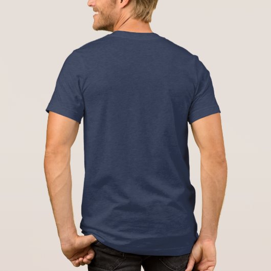 Retro Pickleball laat pickle gepersonaliseerde tek Tri-Blend Shirt (Achterkant)