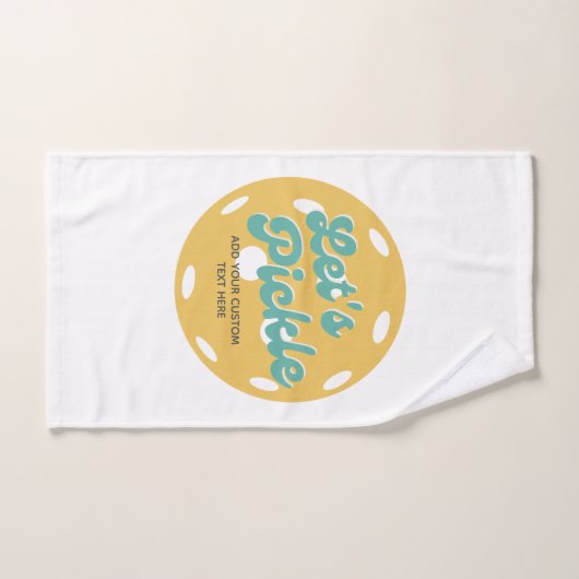 Retro Pickleball Laten we gepersonaliseerd zweet i Handdoek (Handdoek)