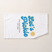 Retro Pickleball Laten we gepersonaliseerd zweet i Handdoek (Handdoek)