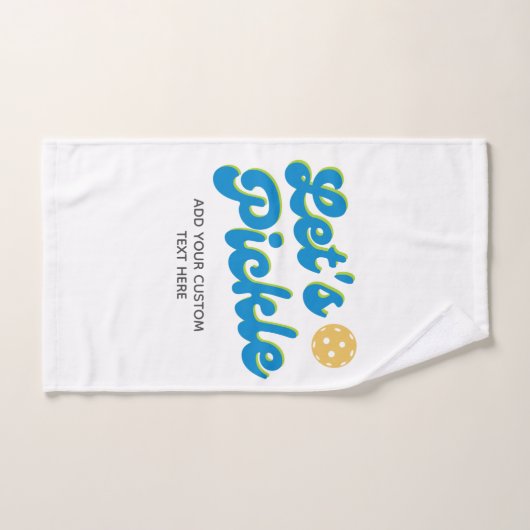 Retro Pickleball Laten we gepersonaliseerd zweet i Handdoek (Handdoek)