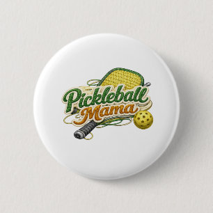 Retro Pickleball Mama Knop Speld Moederdag Ronde Button 5,7 Cm