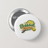 Retro Pickleball Mama Knop Speld Moederdag Ronde Button 5,7 Cm (Voorkant /achterkant)