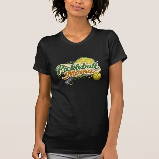 Retro Pickleball Mama Moederdag T-shirt (Voorkant)