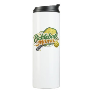 Retro Pickleball Mama Moederdag Thermosbeker