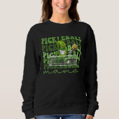Retro  Pickleball Mama Player Cute Pickle Ball Trui (Voorkant)