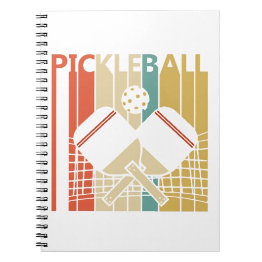  Retro Pickleball Notitieboek (Voorkant)