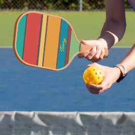 Retro pickleball paddle - personaliseren met naam