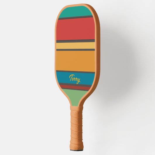 Retro pickleball paddle - personaliseren met naam (Links)