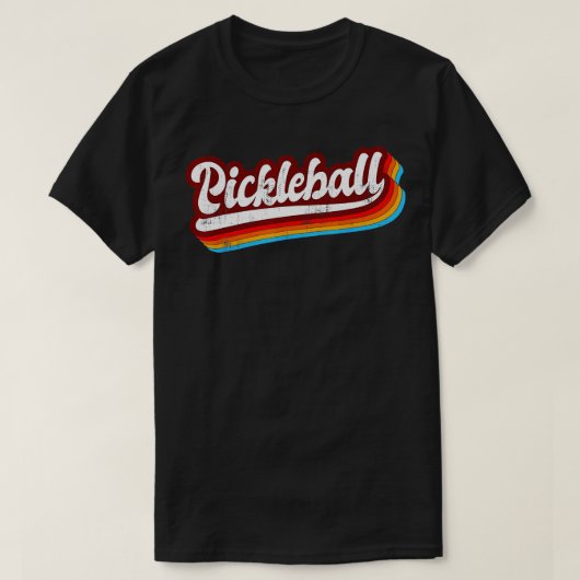 Retro Pickleball Paddleball Pickle Ball Lovers Pic T-shirt (Design voorkant)