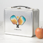 Retro Pickleball Paddles & Ball Aangepaste naam (In situ)