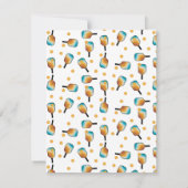 Retro Pickleball Paddles & Ball Aangepaste naam Notitiekaartje (Achterkant)