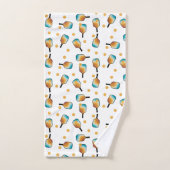Retro Pickleball Paddles & Ball Patroon Bad Handdoek (Handdoek)
