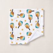 Retro Pickleball Paddles & Ball Patroon Bad Handdoek (Wasdoekje)