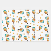 Retro Pickleball Paddles & Ball Patroon Inpakpapier Vel (Voorkant 2)