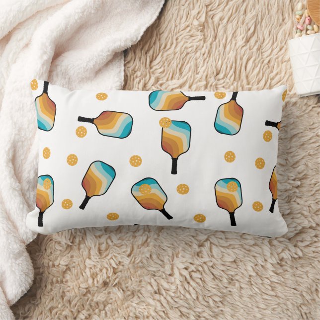 Retro Pickleball Paddles & Ball Patroon Kussen (Deken)